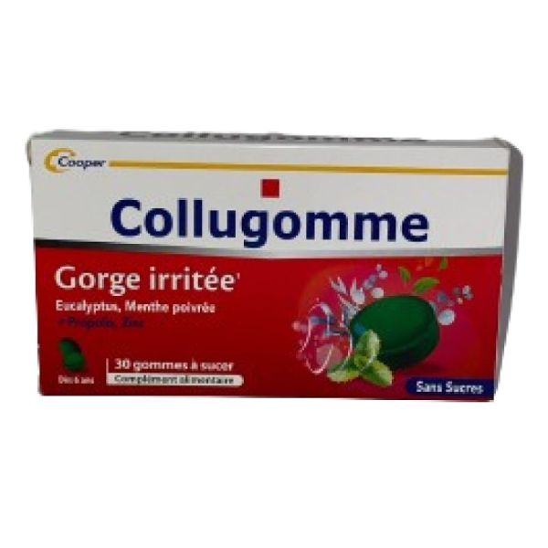 Collugomme Gorge Irritée 30 Gommes à Sucer