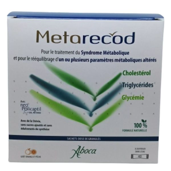 Aboca Metarecod Syndrome Métabolique Sachets 40x2,5g