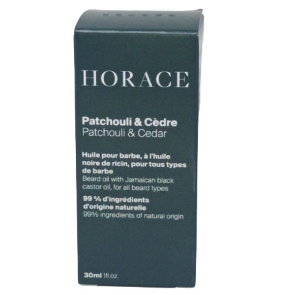 Horace Huile pour barbe Patchouli et Cèdre Flacon 30 ml