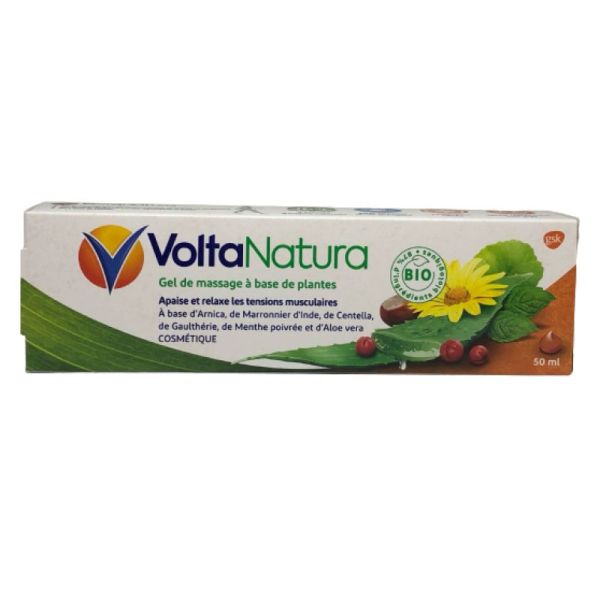 Voltanatura Gel Massage Plantes Bio Tube 50ml