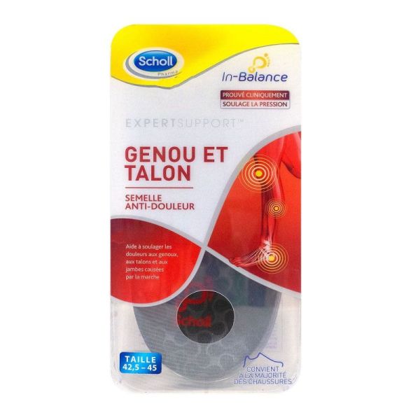 Scholl Semelle Genou&talon T3 Paire