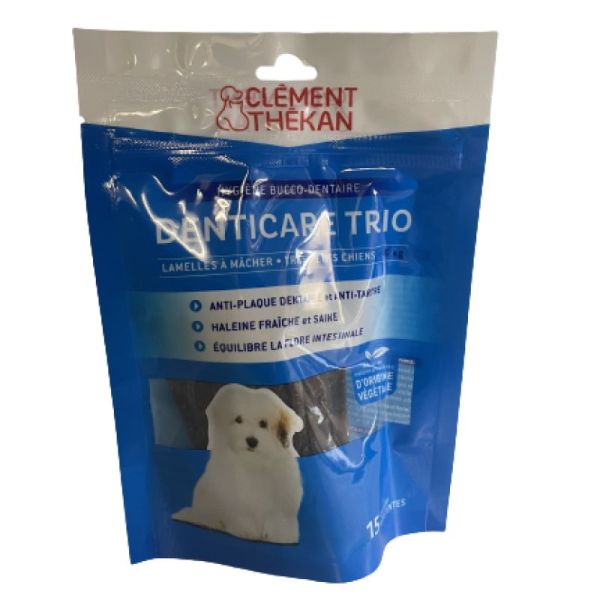 Denticare Trio Lames à Mâcher Chien -5kg Boîte de 15