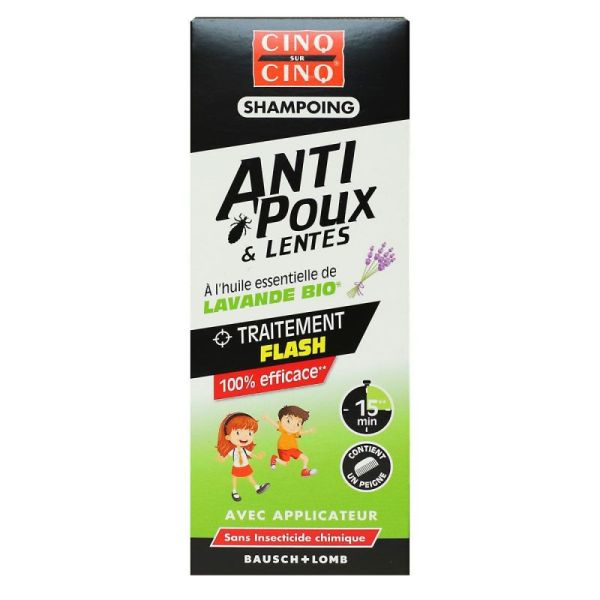 Cinq Sur Cinq Shamp Lav Bio Poux Lente 100ml