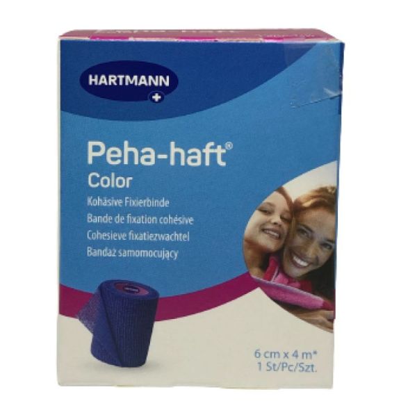 Peha Haft Bande Cohésive Bleu 6cmx4m